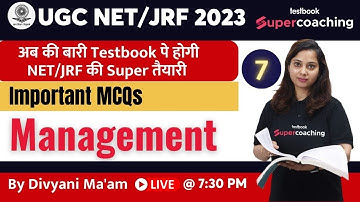 UGC NET Management 2023 | UGC NET Management MCQs-PART 7 | Practice Session | By Divyani Ma