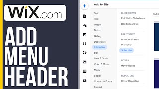 How to add a menu header on your Wix website - EASY!