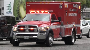 LAFD Rescue 5 Transporting