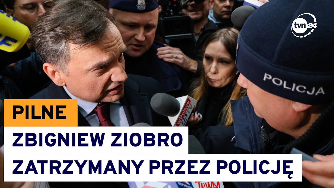 Policjanci zatrzymali Zbigniewa Ziobrę. Nie obyło się bez okrzyków 