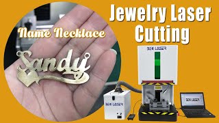 Gold Silver Brass Jewellery Laser Cutting for Customized Name Pendant Necklace | BEC LASER