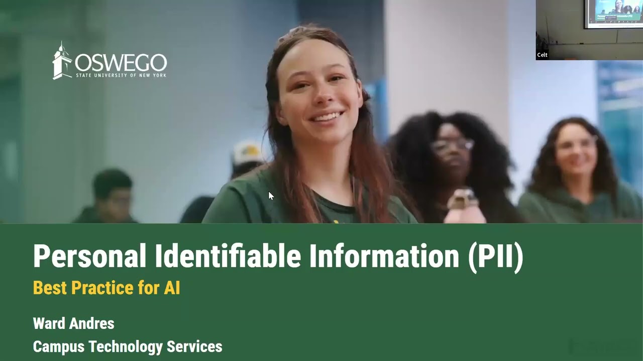 Session 20: Personal Identifiable Information(PII): Best Practice for AI