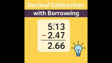 "Decimal Subtraction with Borrowing 💡 | Step-by-Step Guide!" Example 3