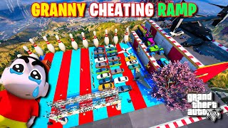 Granny Cheating Mega Ramp Challenge With Shinchan doraemon 😲#granny #shinchan #rampchallenge