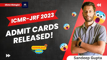 ICMR JRF 2023 Admit Cards Released | ICMR JRF 2023 | Download Now!!