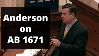 Senator Anderson on AB 1671
