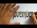 Fraktur/ Modern Blackletter calligraphy