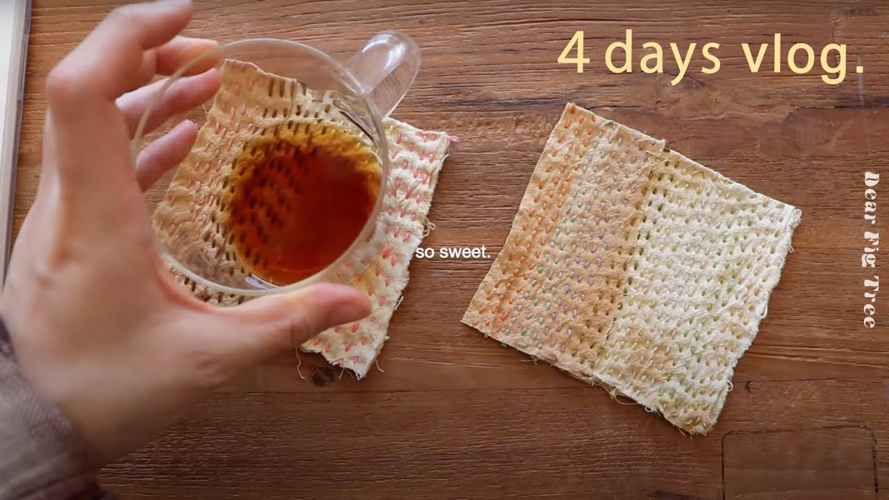 【vlog】端切れで作るコースター、８本のペン紹介 etc...