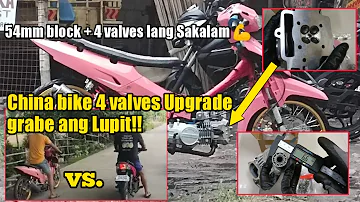Grabe China bike 54mm block + 4 valves upgrade ang Lupit nito huhu