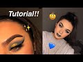 BLUE GLITTER HALO EYE TALK THROUGH TUTORIAL