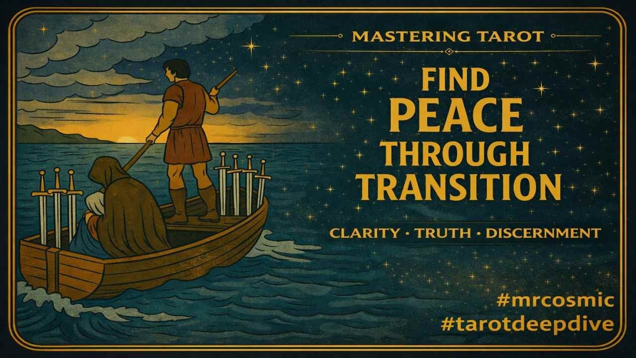 🛳Six of Swords: The Journey Toward Peace #mrcosmic #tarotdeepdive thumbnail