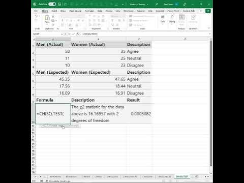 The Learnit Minute - CHISQ.TEST Function #Excel #Shorts - YouTube