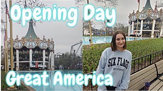 Six Flags Great America Opening Day | 2025 | Rides, Crowds, New Merch, Rakshasa Construction