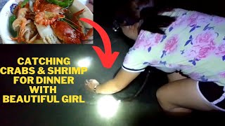 Ganado akong Manguha ng Crabs at Shrimp sa Gabi Kasi May Baby Girl na Kasama  | Kevinpuertovlogz