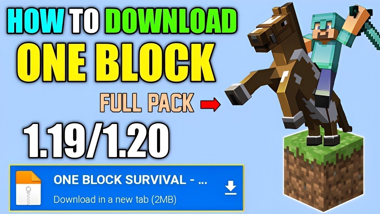 How to download and install one block survival in minecraft 