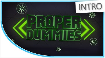 [INTRO] ProperDummies Overlay INTRO // Overlay-Transparent Intro - 2D - 60fps - Insp. by SharkFX