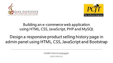 Web Project Development | Building an e-commerce web application | Task 49 | Dinithi Deraniyagala