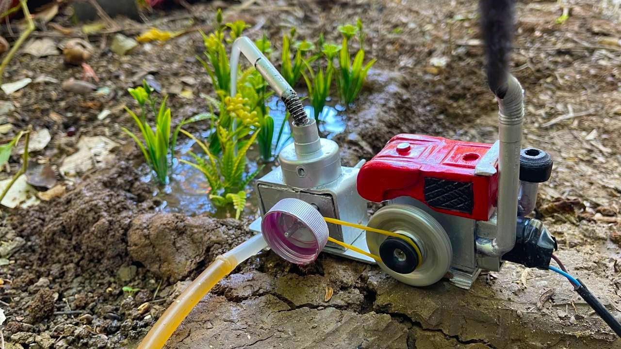 Catch fish using mini water pump | fishing exciting | diy tractor ...