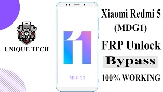 Xiaomi Redmi 5 (MDG1) FRP Unlock | Google Account Bypass 2022 | MIUI 11 Without PC New Method