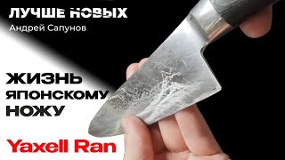 Yaxell Ran нож линзовидная заточка в спуск вручную