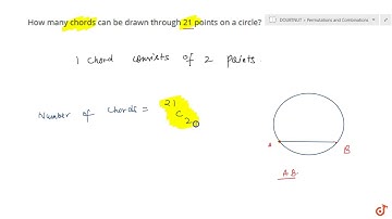 How many chords can be drawn through 21 points on a circle?...