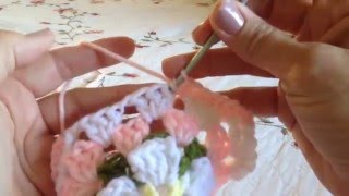 Crochet flower border Part 1 by sweetpetalstitchery 814 views 8 years ago 2 minutes, 9 seconds