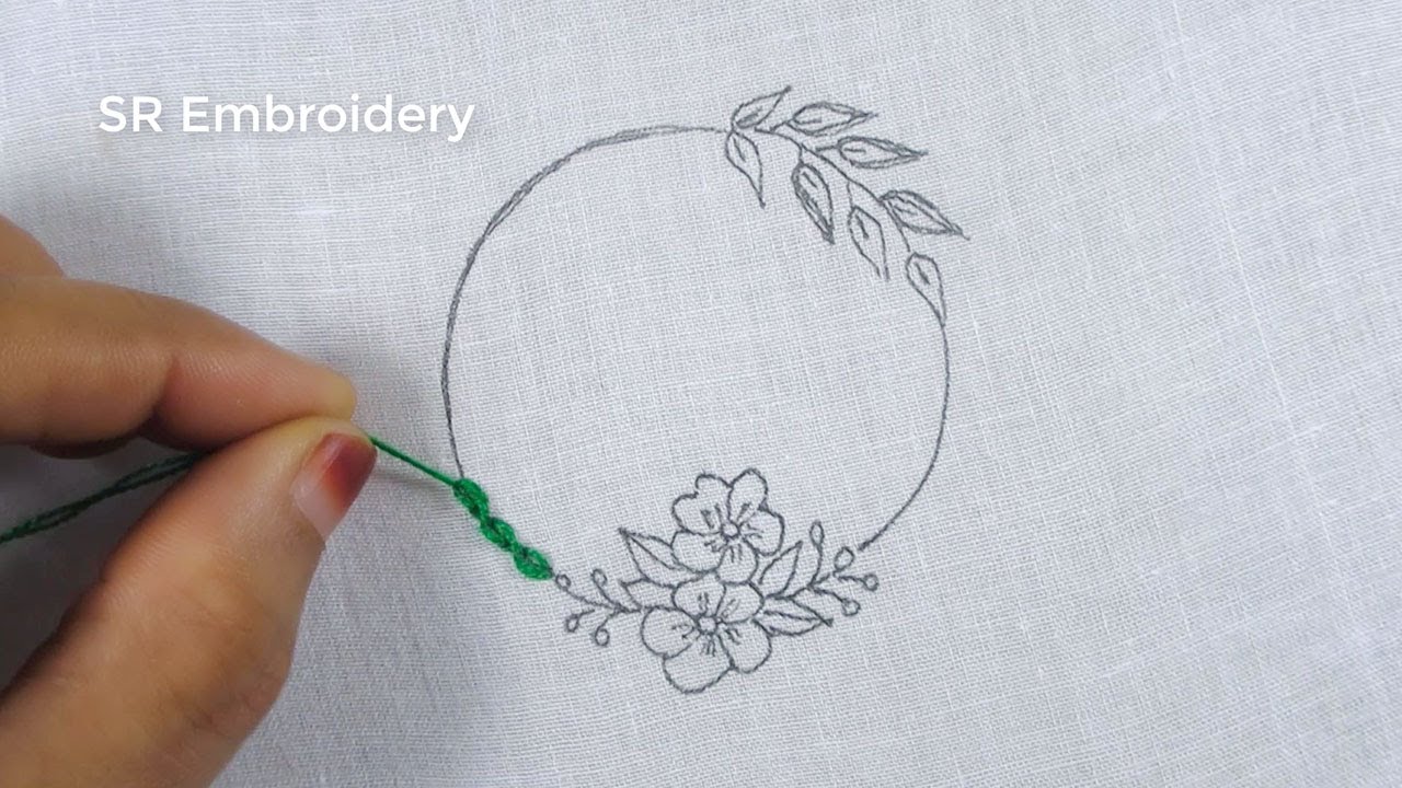 Hand Embroidery Easy Circle Embroidery Tutorial,Round Flower ...