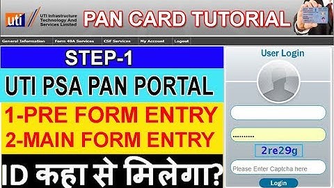 PAN Card Tutorial: Pre Form Entry & Main Form Entry in PSA portal #digitalhelpjay In Hindi || Part-1