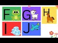 Frog, goat,horse,ice,jet! A to Z phonics part 2 ! Learn F G H I J words for kids