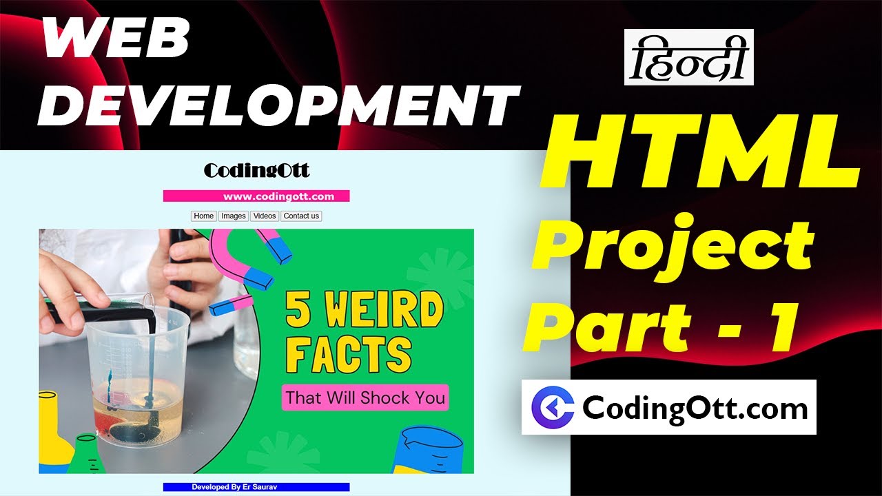 #12 HTML Website Project part-1 | HTML tutorial for beginners | Web ...
