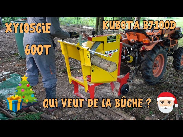 Kubota #12 Test scie à buche Rabaud Xyloscie 600T - YouTube