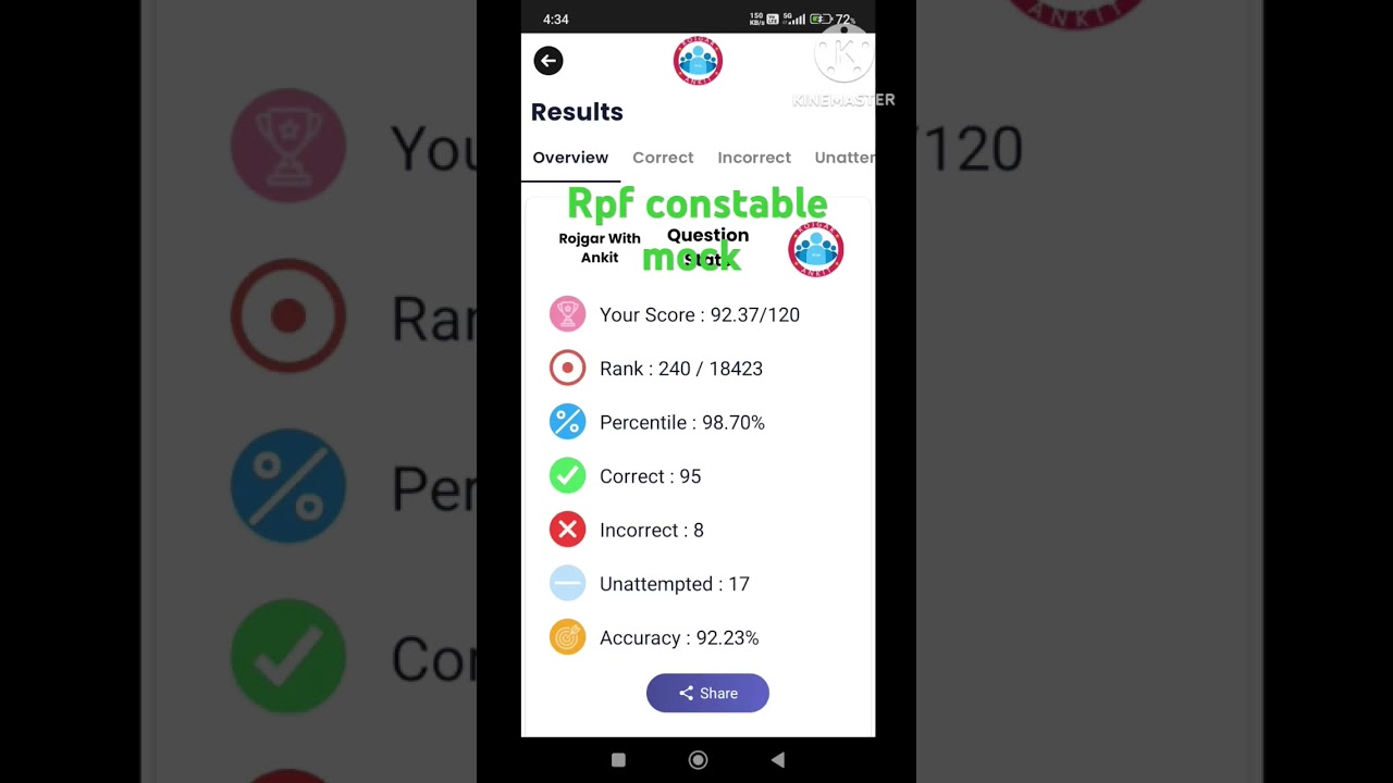Rpf constable mock test score rwa platform