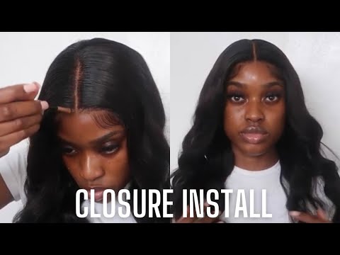 MINI FRONTAL? GLUELESS 5x5 HD CLOSURE WIG INSTALL | EASY BEGINNER FRIENDLY?NADULA HAIR