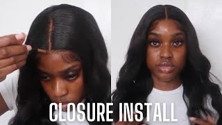 MINI FRONTAL? GLUELESS 5x5 HD CLOSURE WIG INSTALL | EASY BEGINNER FRIENDLY😍NADULA HAIR