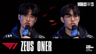 T1 Zeus, Oner 인터뷰 | 11.12 | 2023 월드 챔피언십