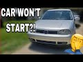 MY CAR WONT START!! Volkswagen golf starter replacement