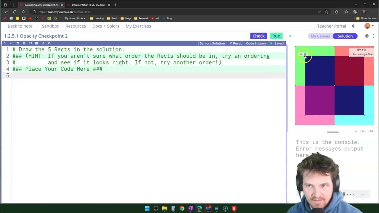 Cmu Cs Academy Answers Key Unit 4 1.2.5 Opacity - CMU CS Academy - YouTube