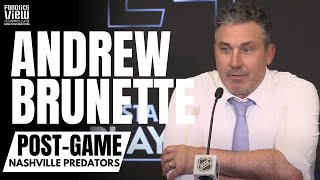 Andrew Brunette Reacts to Vancouver Canuck STUNNING GM4 Comeback vs. Nashville: "This One Was Tough"