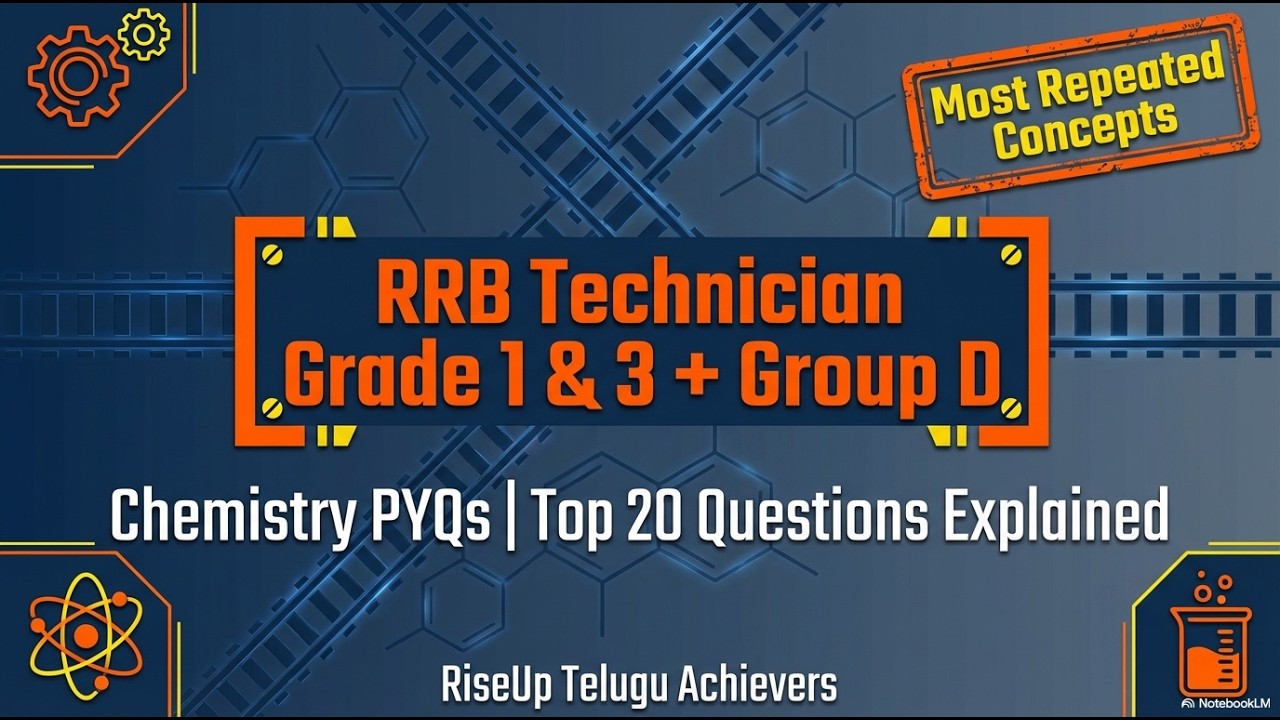 RRB Technician Grade 1 & 3 + Group D Chemistry PYQs | Top 20 Questions Explained | RiseUp