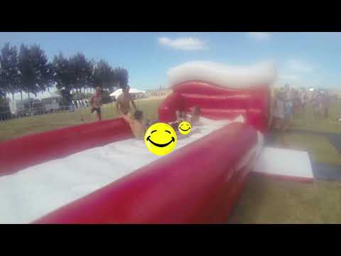 Naked Waterslide at the LaDeDa NYE Music Festival