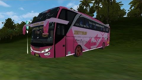 Bus Simulator Indonesia ~ livery by Zentrum pink edition shd