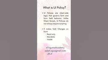 What is UI Policy in ServiceNow?