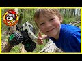 Alien Invasion & Blue Thunder PARK ADVENTURE | Monster Jam Toy Trucks (Father Son Daughter Playtime)