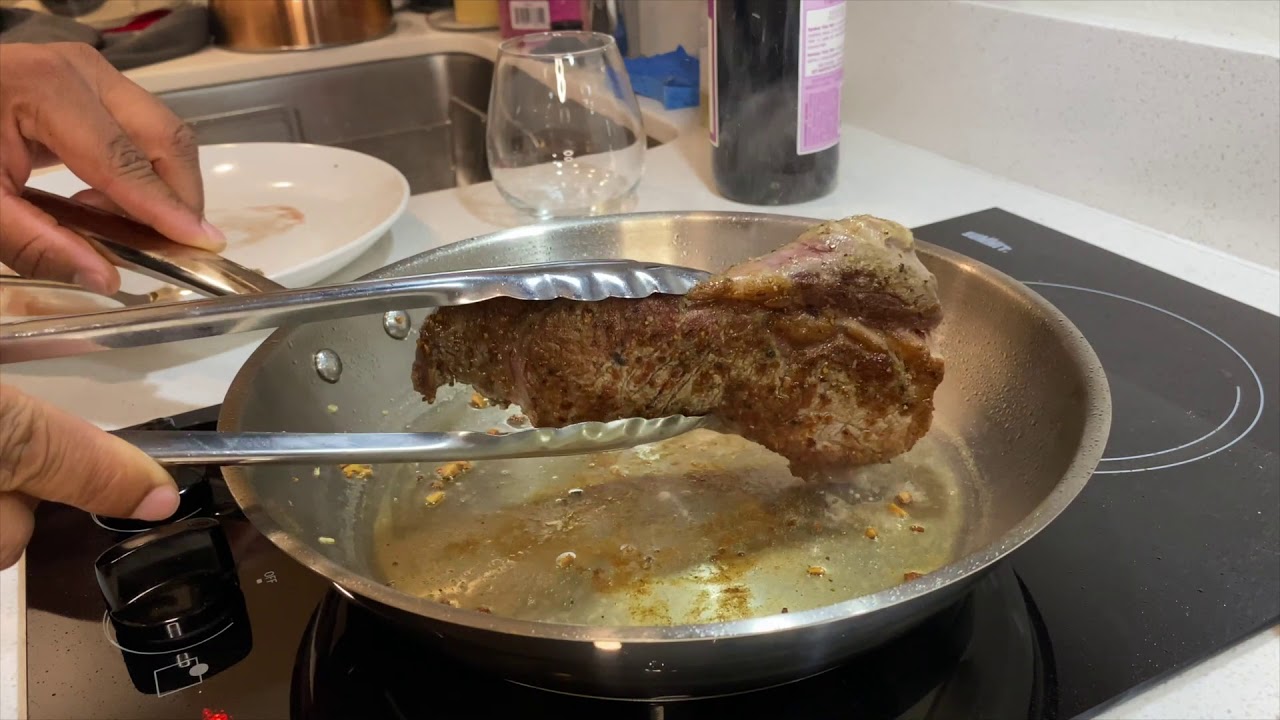 How to cook a pan seared Ribeye Steak (grass-fed) - YouTube