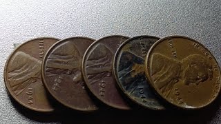 🇺🇸5 Coins – 1944 Wheat Pennies Error & Rare  Up to $1M 💰1944WheatPenny #WheatPennyErrors 