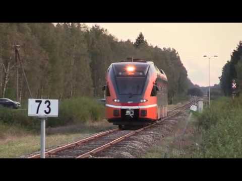 Пярнуские поезда близ ст. Лелле / Pärnu trains near Lelle station