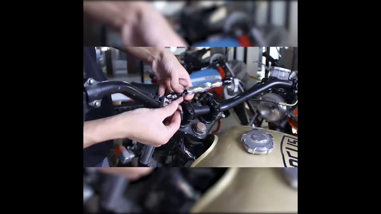 KIMISS CNC Aluminum Motorcycle Handlebar Balance Bar Crossbar Reinforce Lever Black 