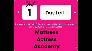 Hey Mattress Actress, this is it