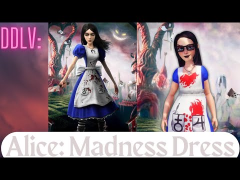 made a custom alice madness returns inspired dress : r/DreamlightValley