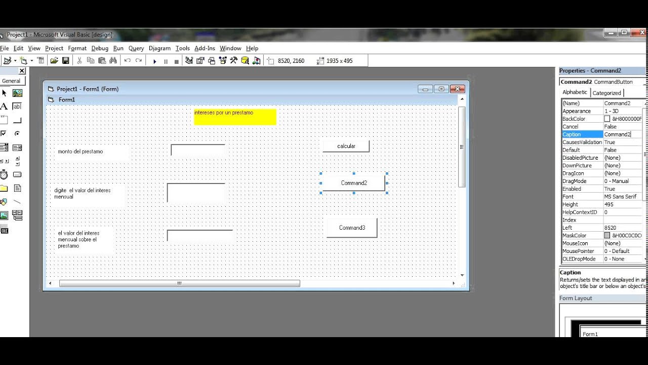 calculadora visual basic prestamos no bancarios